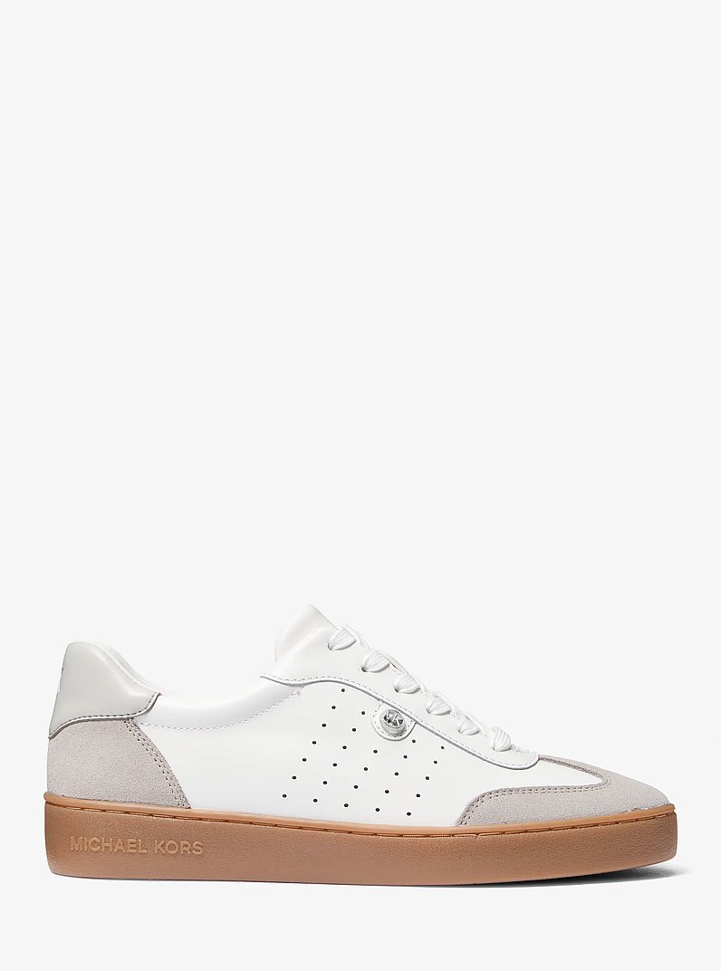 Scotty Leather Sneaker in ALUMINUM MLT | Michael Kors