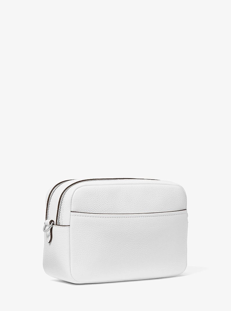 Bryant Medium Pebbled Leather Camera Crossbody Bag in OPTIC WHITE | Michael Kors
