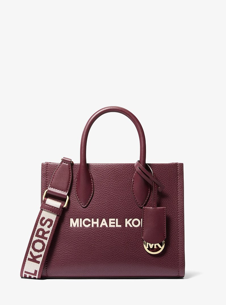 Mirella Small Pebbled Leather Crossbody Bag in OXBLOOD | Michael Kors