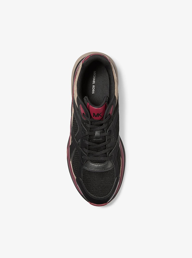 Zapatilla deportiva Leo de materiales mixtos in NEGRO COMBINADO | Michael Kors