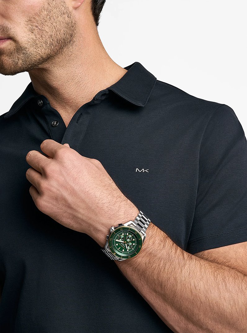 &Uuml;bergro&szlig;e Armbanduhr Maritime in zwei Farben in SILBERTON | Michael Kors