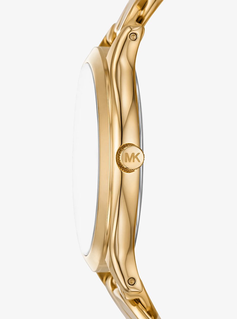 Slim Runway Gold-Tone Curb-Link Watch in GOLD | Michael Kors