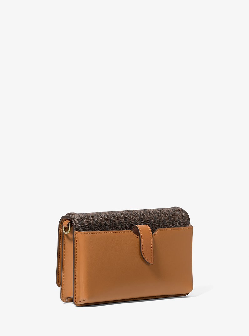 Borsa a tracolla Jet&nbsp;Set convertibile piccola per smartphone con logo in BRONZO/GHIANDA | Michael Kors