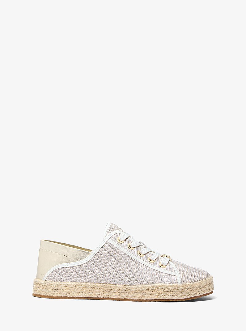 Espadrille Libby en maille &agrave; cha&icirc;nes scintillante &agrave; contrefort pliable