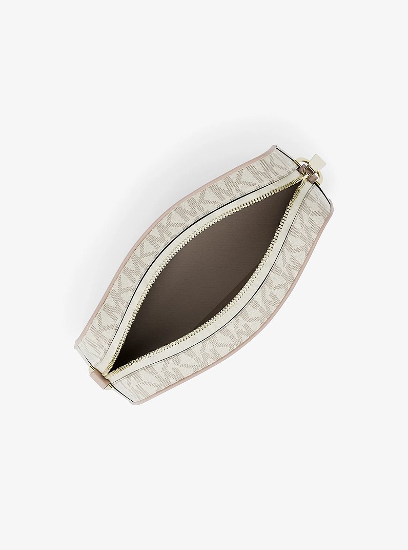 Kameratasche Jet Set Small mit Signature-Logomuster in VANILLE/ZARTROSA | Michael Kors