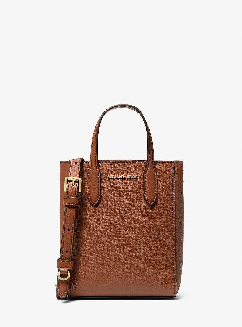 Vincent Extra-Small Saffiano Leather Crossbody Bag With Logo Card