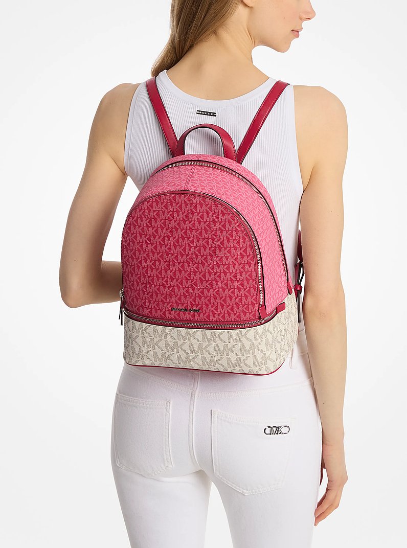 Mochila Rhea mediana de bloques de color con logotipo de la marca in [3471] | Michael Kors