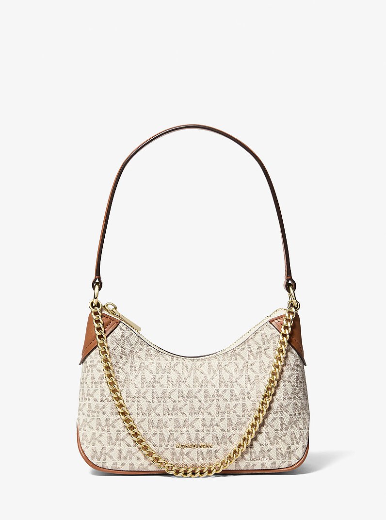 Pochette convertibile Jet Set piccola con stampa logo in VANIGLIA/GHIANDA | Michael Kors