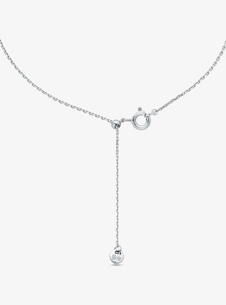 Precious Metal-Plated Sterling Silver Cubic Zirconia Necklace in SILVER | Michael Kors