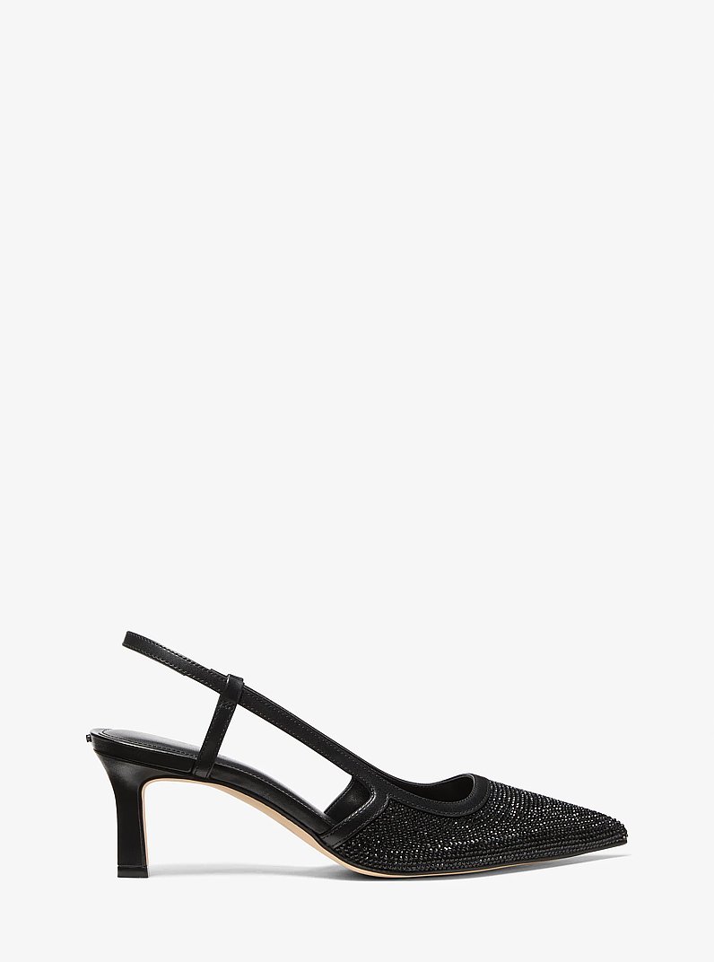 Alora Suede Slingback Pump in BLACK | Michael Kors