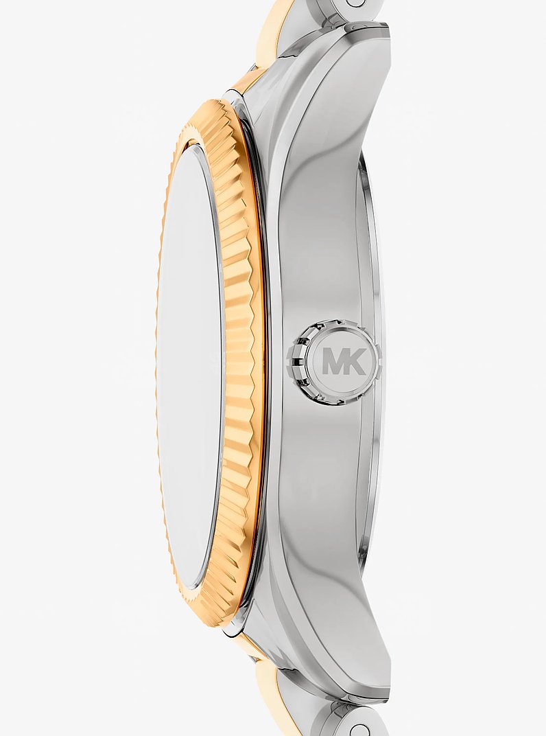 Kleine, zweifarbige Armbanduhr Lexington mit Pav&eacute; in ZWEIFARBIG | Michael Kors