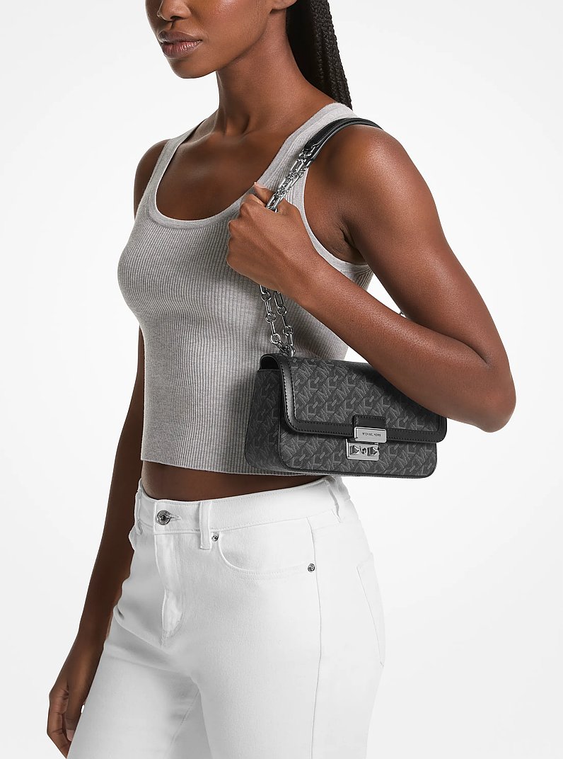 Borsa a spalla Tribeca piccola con logo Empire