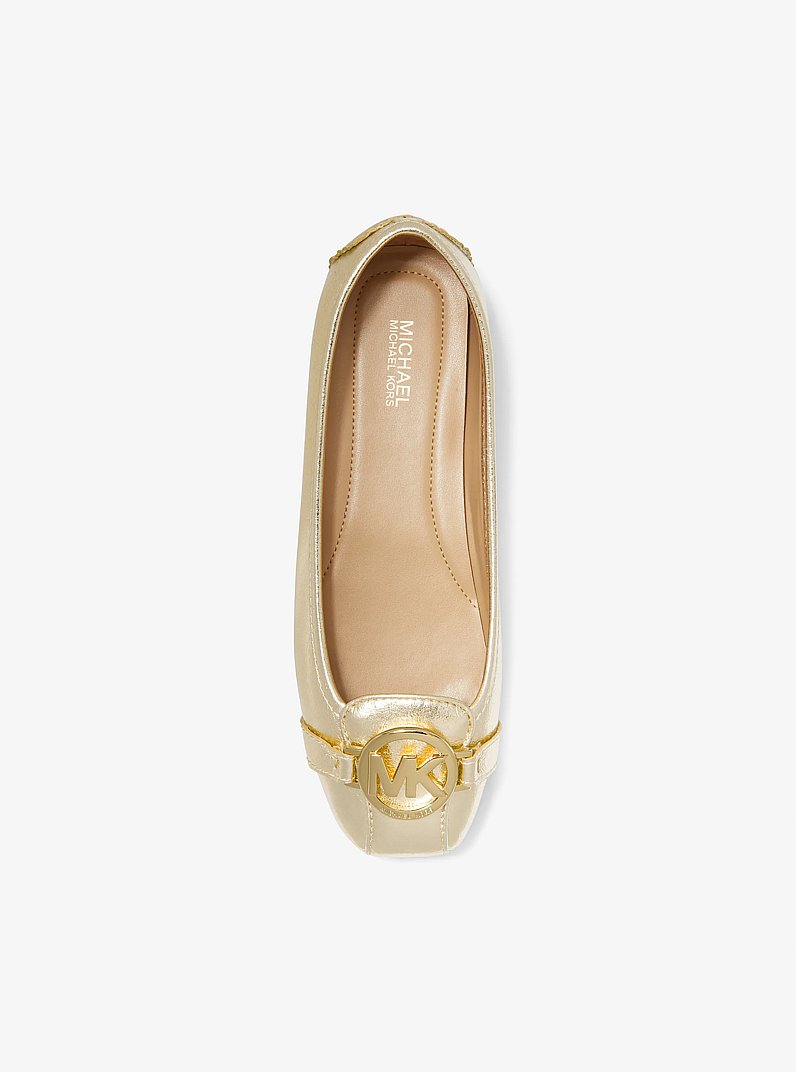 Fulton Metallic Leather Moccasin in PALE GOLD | Michael Kors