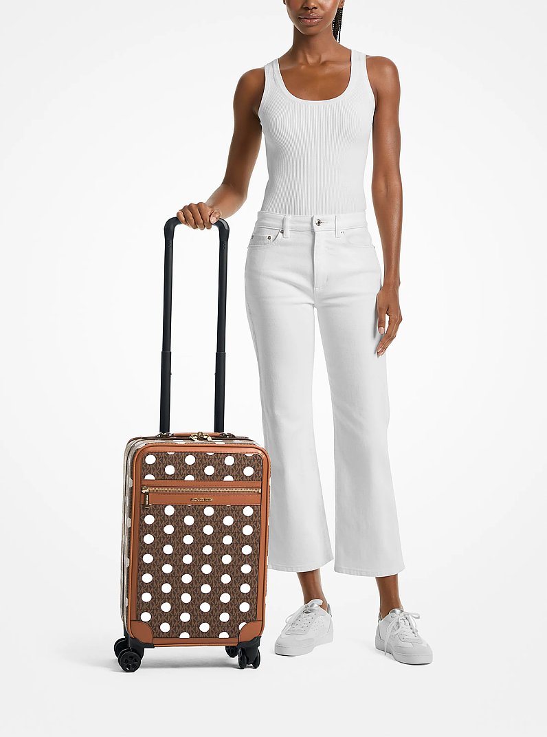 Small Polka Dot Signature Logo Suitcase in LUGGAGE | Michael Kors