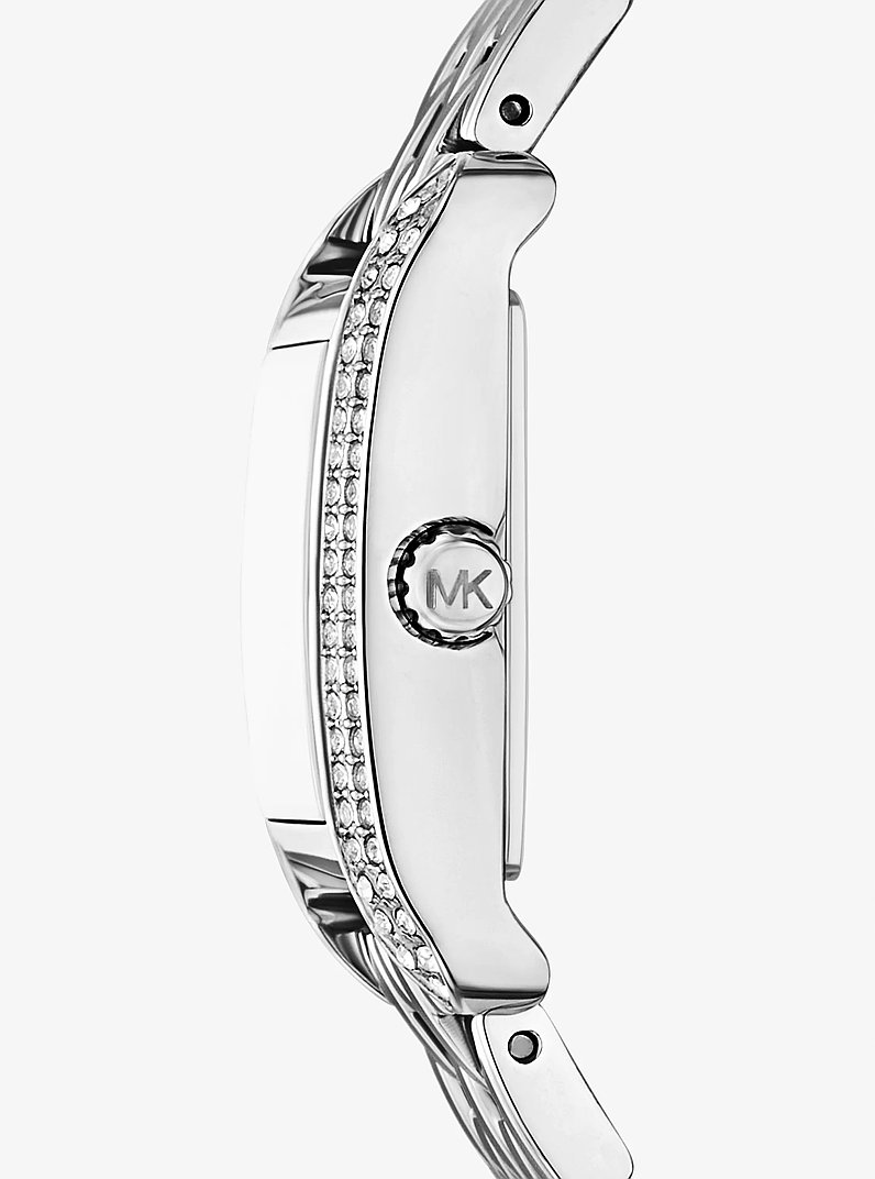 Montre miniature Monroe de ton argent &agrave; pav&eacute; in ARGENT | Michael Kors