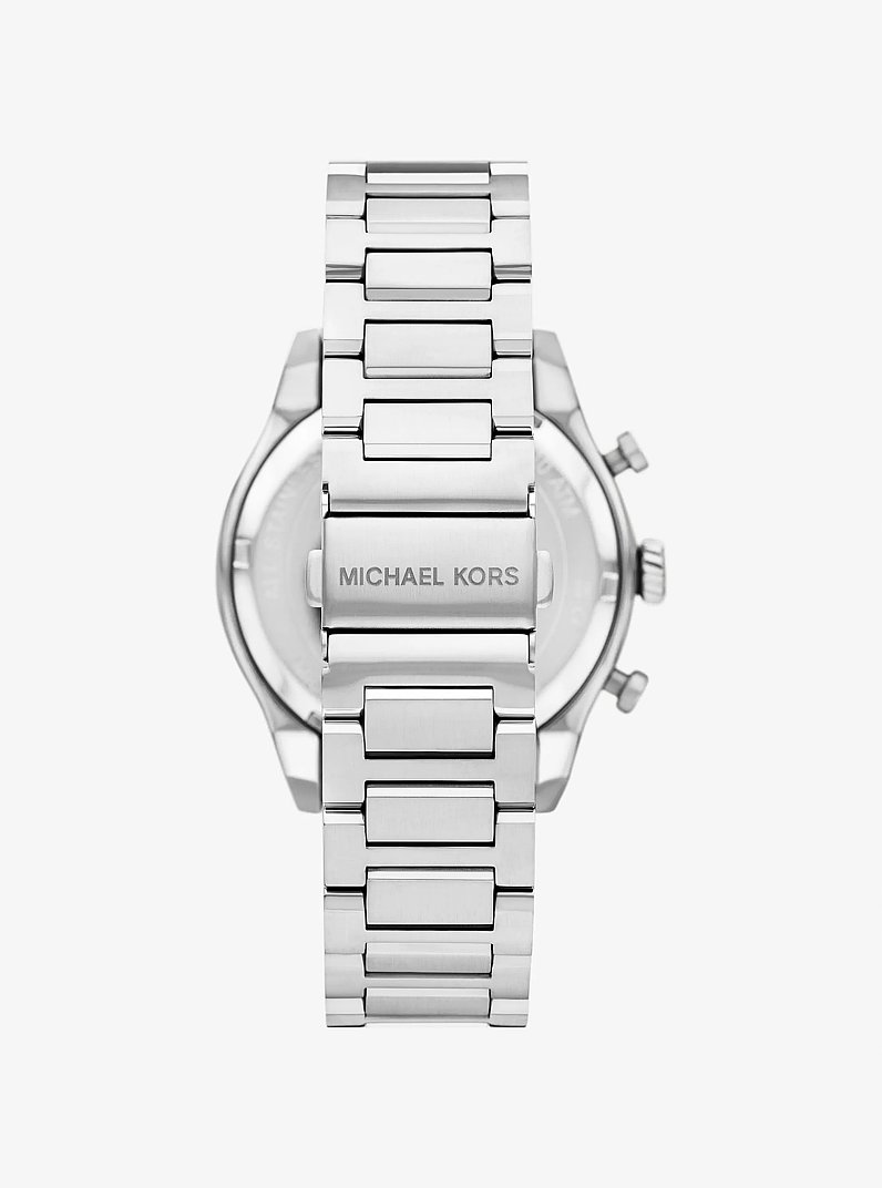 Oversized Panorama Silver-Tone Watch in SILVER | Michael Kors