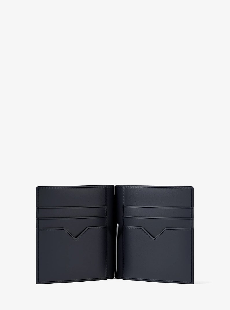 Edison Scratch-Resistant Leather Card Case with Money Clip