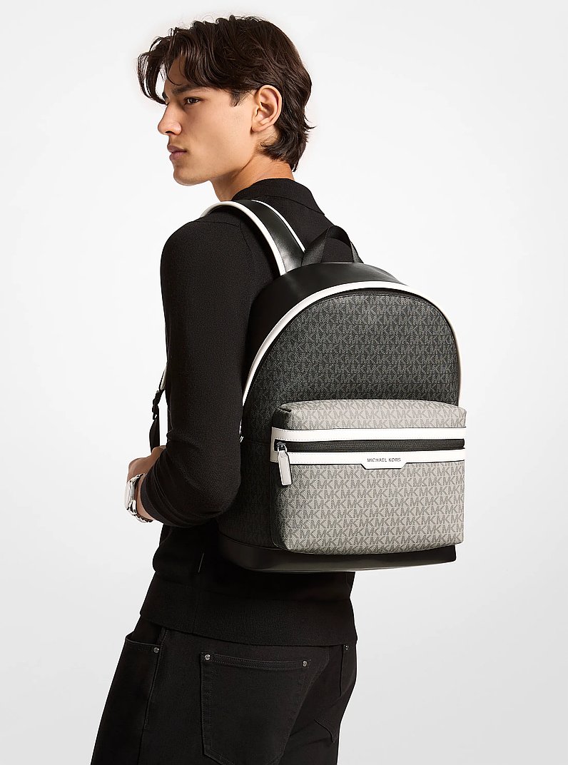 Cooper Signature Logo Backpack in BLACK COMBO | Michael Kors