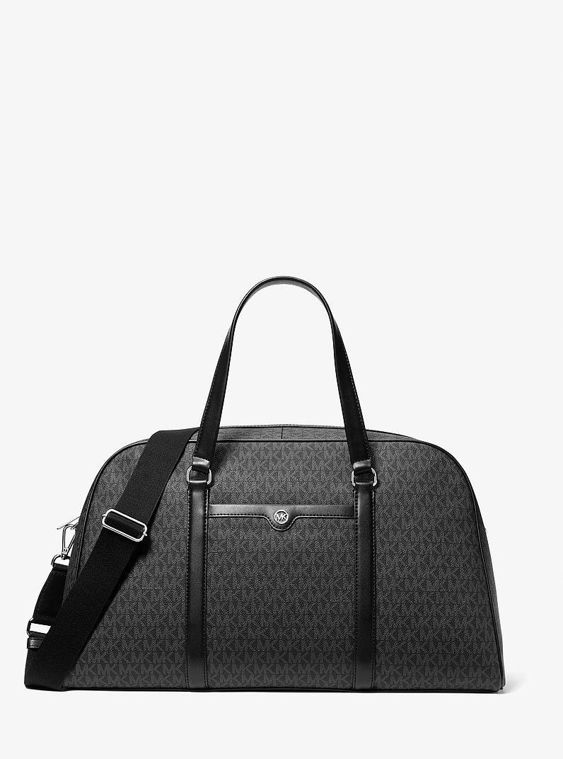 Tr&egrave;s grand sac de fin de semaine Jet Set Travel &agrave; logo embl&eacute;matique in NOIR | Michael Kors