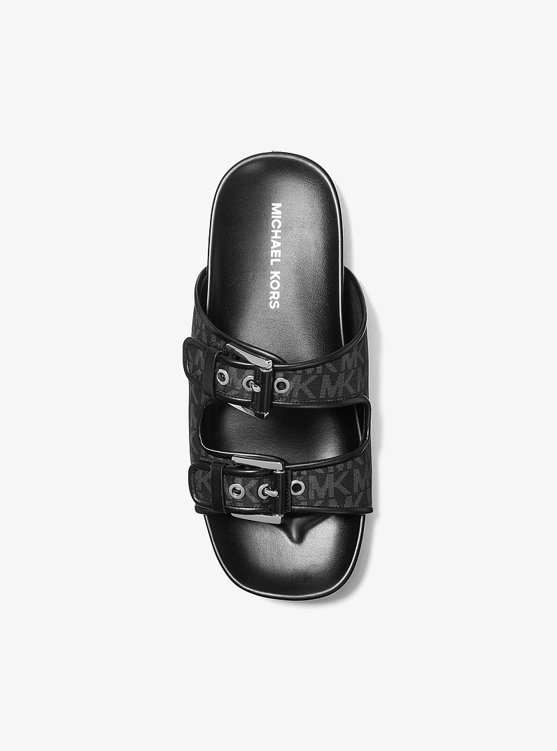 Sandalia Byers tipo chancla con logotipo exclusivo in NEGRO | Michael Kors