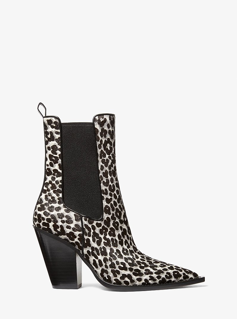 Leni Leopard Print Calf Hair Boot