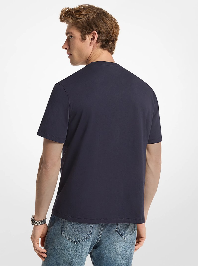T-shirt en coton &agrave; logo graphique in MINUIT | Michael Kors