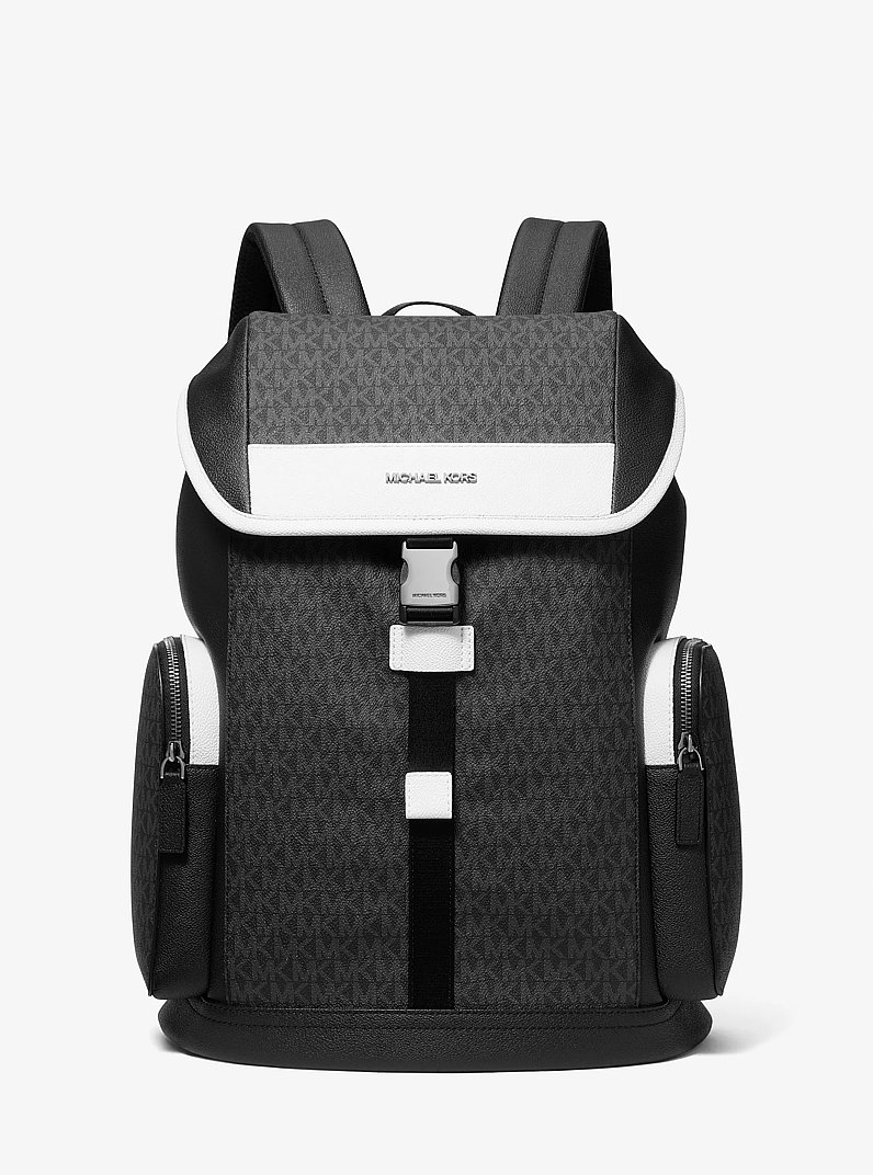 Cooper Color-Block Signature Logo Backpack in BRIGHT WHT - Sale
