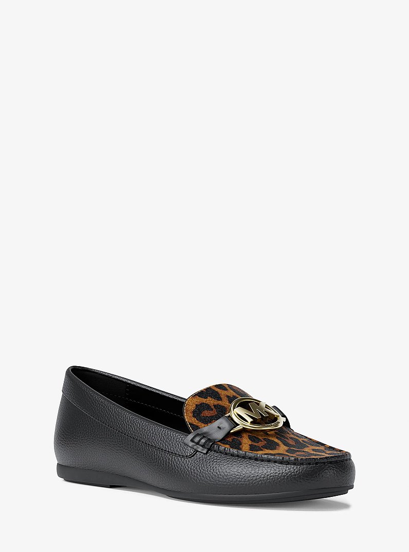 Fulton Leopard Print Calf Hair Loafer in BUTTERSCOTCH - Sale