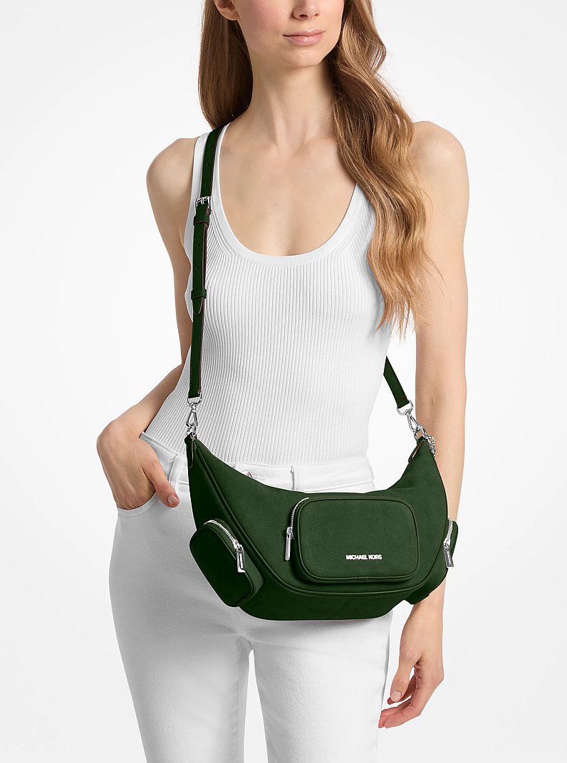 Merritt Medium Convertible Shoulder Bag in AMAZON GREEN | Michael Kors