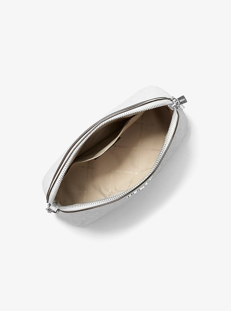 Cindy Signature Logo Dome Crossbody Bag in OPT/ALLUM | Michael Kors