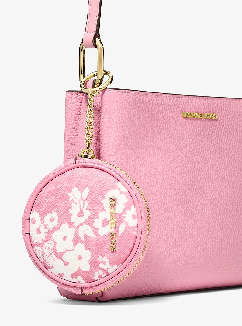Trisha Pebbled Leather Crossbody Bag With Pouch in CARNATION | Michael Kors