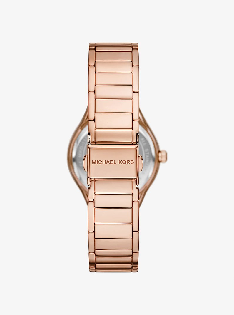 Mini Sylvia Pav&eacute; Rose Gold-Tone Watch in ROSE GOLD | Michael Kors