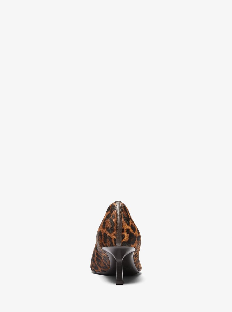 Frankie Leopard Print Calf Hair Pump in CHESTNUT MULTI | Michael Kors