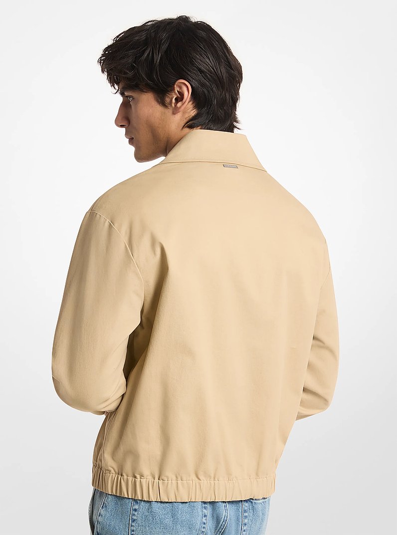 Cotton Blend Blouson Jacket in KHAKI | Michael Kors