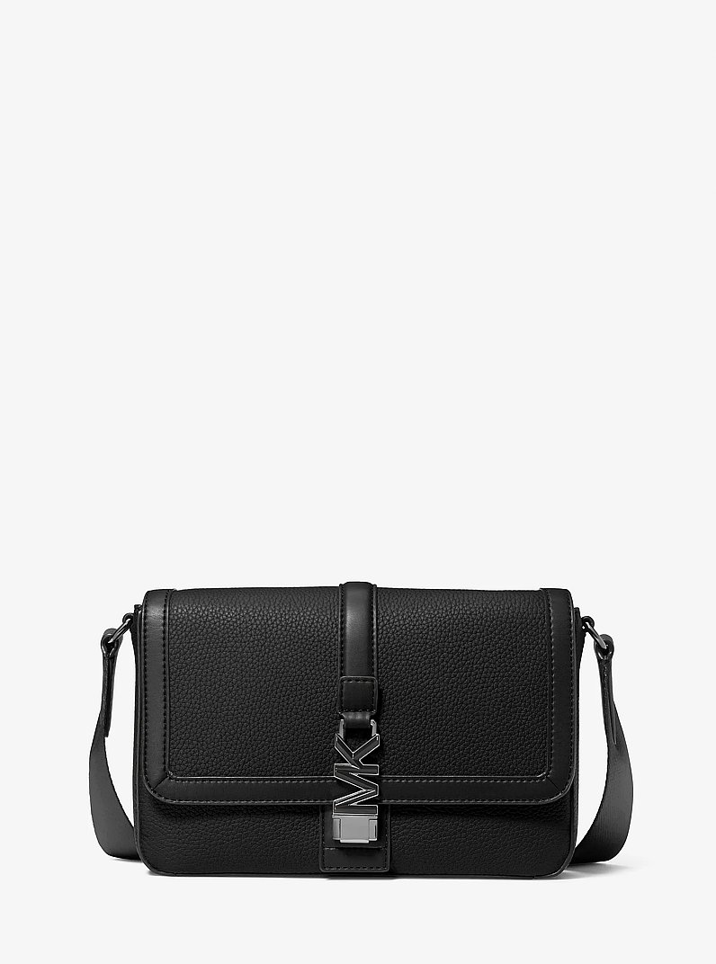 Ezra Mini Pebbled Leather Crossbody Bag in BLACK | Michael Kors