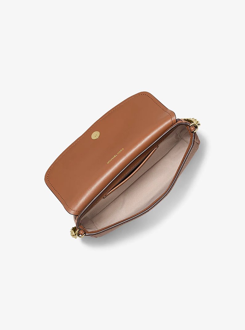 Nolita Small Pebbled Leather Crossbody Bag in LUGGAGE | Michael Kors