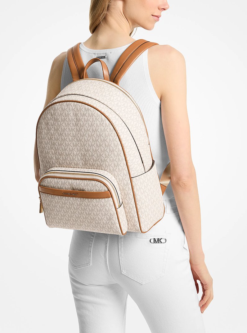 Bex Large Logo  Backpack in VANILLA/ACORN | Michael Kors