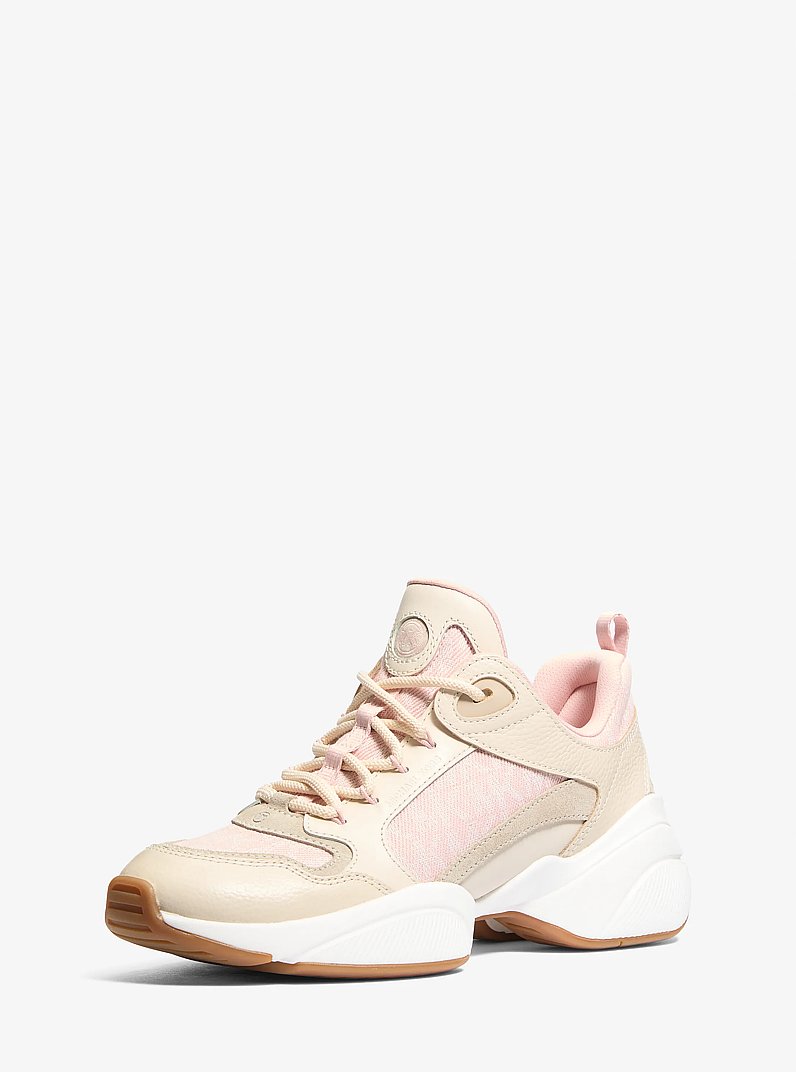 Calzado deportivo Bowie de piel y logotipo exclusivo in AGUA DE ROSAS | Michael Kors