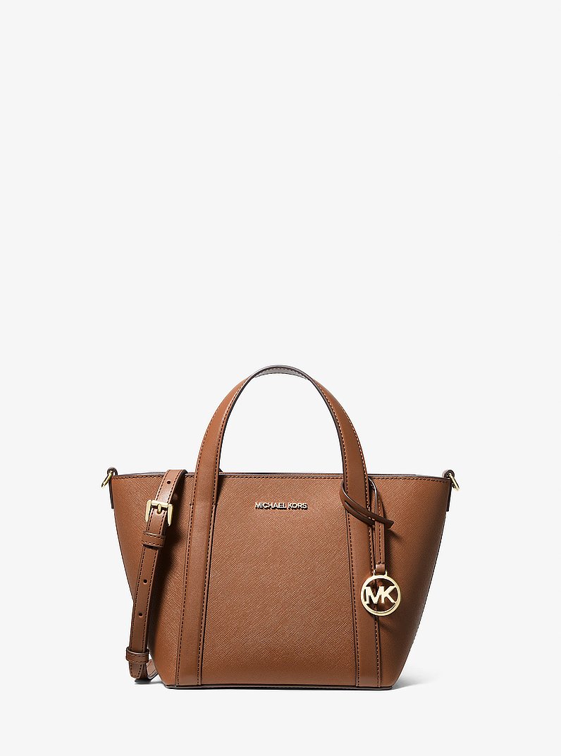 Draagtas Pratt van saffianoleer, klein in LUGGAGE | Michael Kors