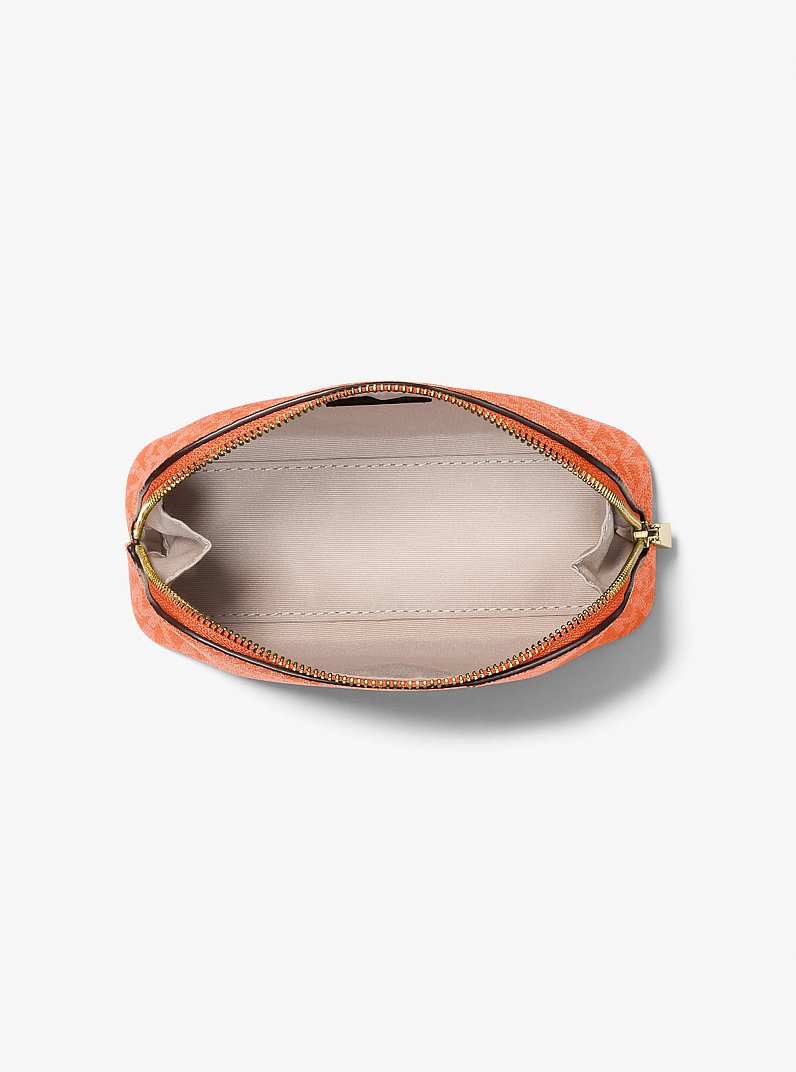 Kulturbeutel Jet Set Small mit Signature-Logomuster in MIMOSE | Michael Kors