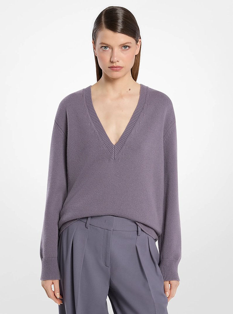 Su&eacute;ter de cachemira con cuello en V in IRIS | Michael Kors