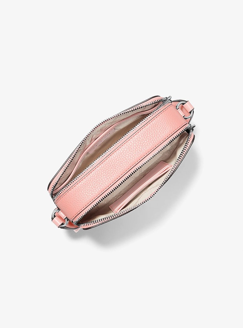 Funda para c&aacute;mara Jet Set peque&ntilde;a de piel granulada con doble cremallera in ROSA | Michael Kors