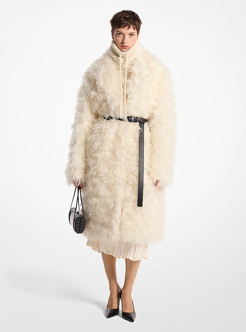 Mohair Coat in IVORY | Michael Kors