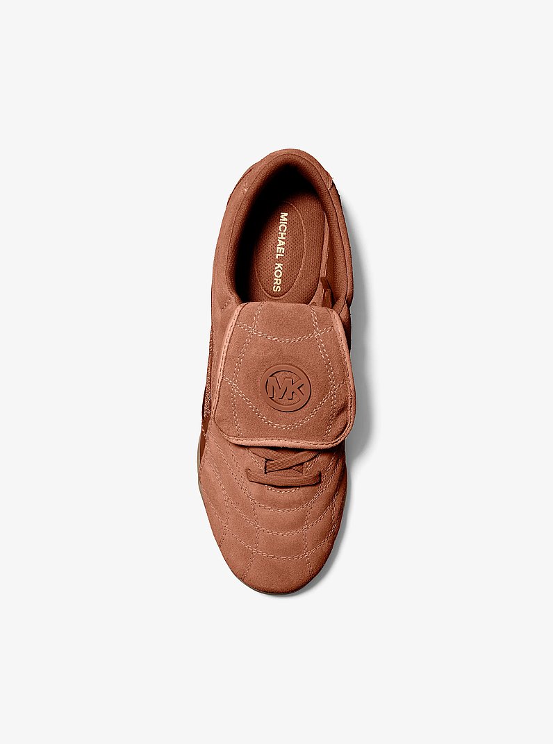 Sneaker Kyler in pelle scamosciata e mesh in CUOIO | Michael Kors