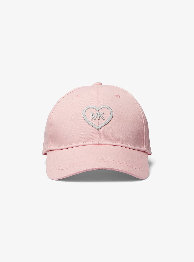 Embroidered Cotton Baseball Hat in PINK | Michael Kors