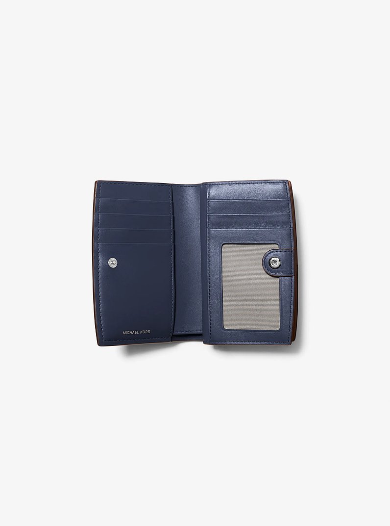 Brieftasche Bryant Medium aus gekrispeltem Leder in NAVYBLAU | Michael Kors