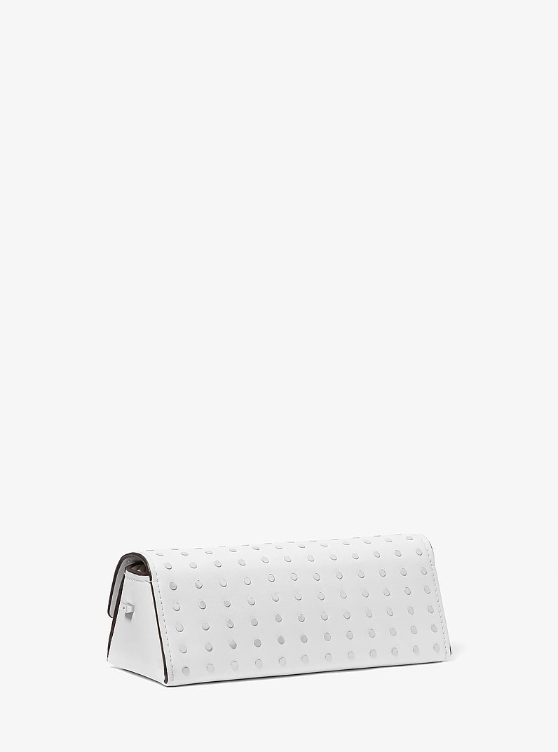 Ludlow Small Studded Leather Convertible Pochette in OPTIC WHITE | Michael Kors