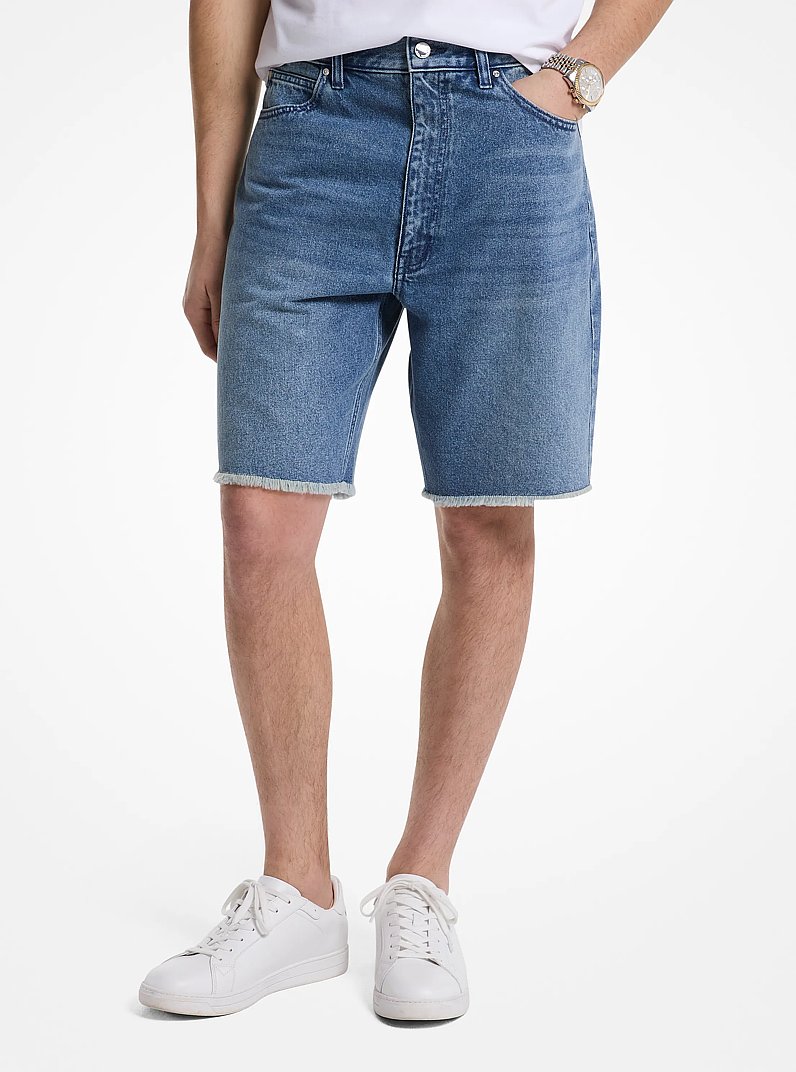Frayed Denim Shorts in UNION WASH | Michael Kors