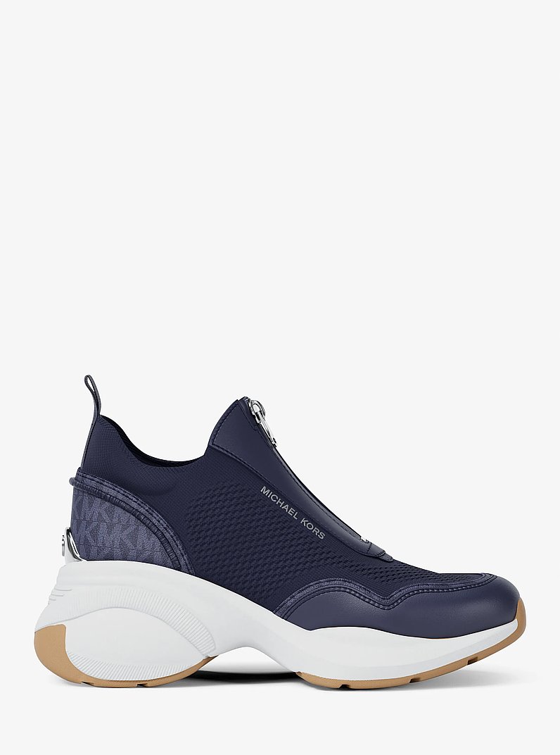 Zuma Leather Trainer in DRESS BLUES | Michael Kors