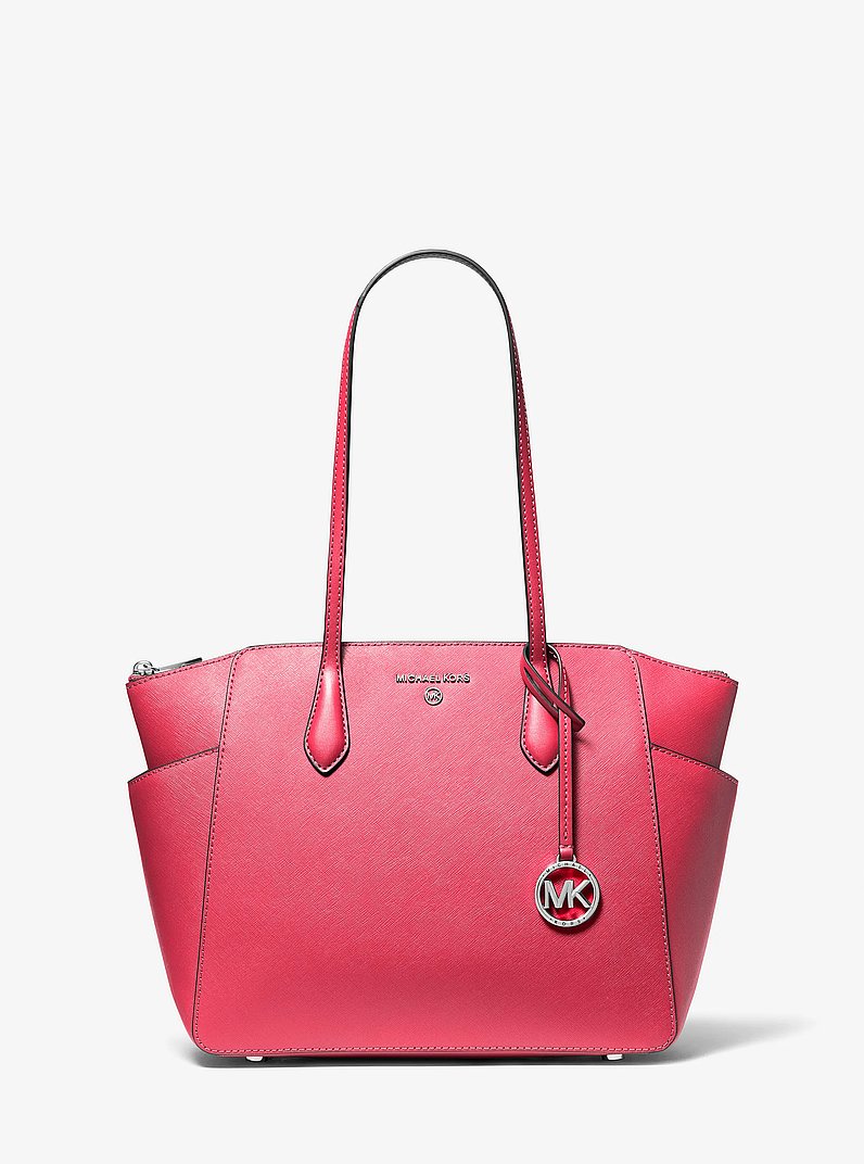 Marilyn Medium Saffiano Leather Tote Bag in BLACK | Michael Kors [US]